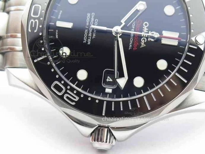 0114 Seamaster 300M SS MK 1:1 Best Edition Black Dial Ceramic Bezel On SS Bracelet A TopPick 8177